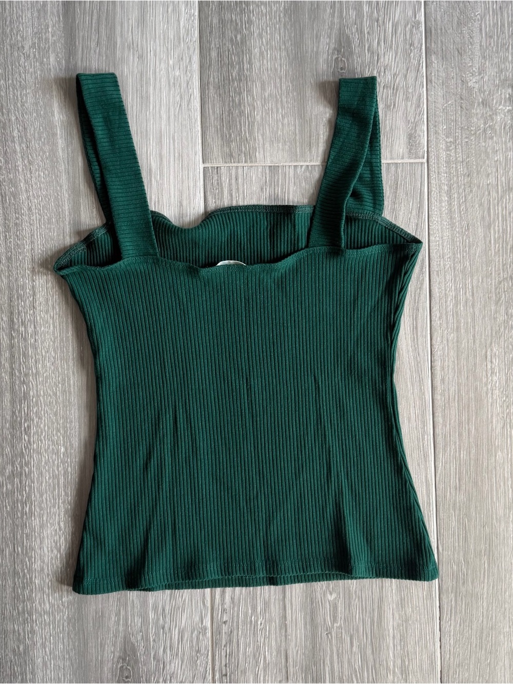 Reformation Forest Green Ribbed Tank Top - Picture 4 of 4